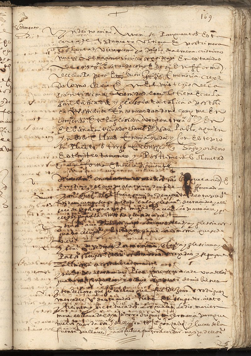 Testamento de Pablo de Almería, cristiano nuevo, berberisco, residente en Cartagena.